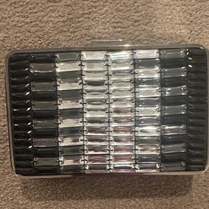 Banana Republic Black and Silver Embellished Clutch